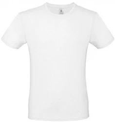 B&C Herren T-Shirt E150 Weiß/Creme