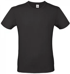 B&C Herren T-Shirt E150 Dunkelgrau/Schwarz/Grau