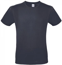 B&C Herren T-Shirt E150 Dunkelblau/Dunkelgrau