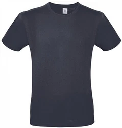 B&C Herren T-Shirt E150 Dunkelblau/Dunkelgrau