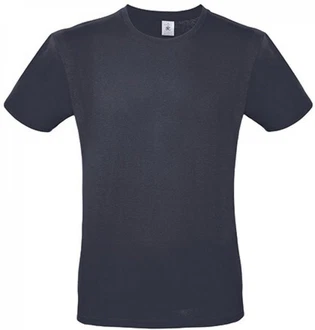 B&C Herren T-Shirt E150 Dunkelblau/Dunkelgrau