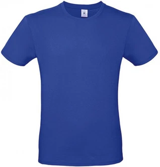 B&C Herren T-Shirt E150 Blau/Dunkelblau