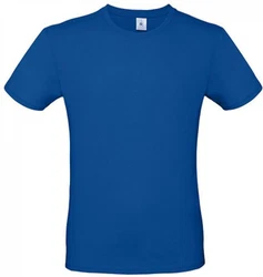 B&C Herren T-Shirt E150 Blau/Dunkelblau/Hellblau