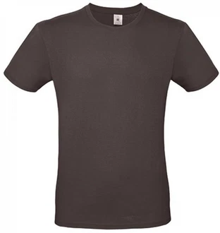 B&C Herren T-Shirt E150 Dunkelbraun/Dunkelgrau/Khaki/Grau