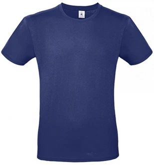 B&C Herren T-Shirt E150 Dunkelblau/Blau