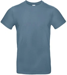 B&C Rundhalsshirt T-Shirt E190 Blau/Grau/Hellblau