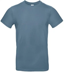 B&C Rundhalsshirt T-Shirt E190 Blau/Grau/Hellblau