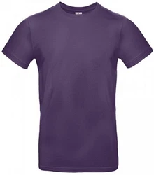 B&C Rundhalsshirt T-Shirt E190 Lila/Dunkelblau