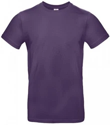 B&C Rundhalsshirt T-Shirt E190 Lila/Dunkelblau