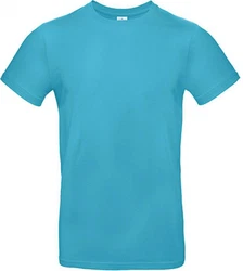 B&C Rundhalsshirt T-Shirt E190 Türkis/Hellblau/Blau