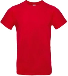 B&C Rundhalsshirt T-Shirt E190 Rot/Dunkelrot