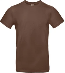 B&C Rundhalsshirt T-Shirt E190 Dunkelbraun/Khaki/Braun/Grau