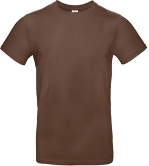 B&C Rundhalsshirt T-Shirt E190 Dunkelbraun/Khaki/Braun/Grau