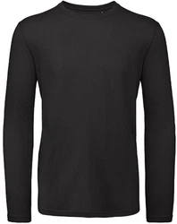 B&C Langarmshirt Herren Inspire Long Sleeve T Schwarz/Dunkelgrau
