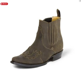 WB37 Cowboy Stiefelette aus hochwertigem Rindsleder