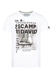 CAMP DAVID T-Shirt CRUISE NORTH Creme/Weiß