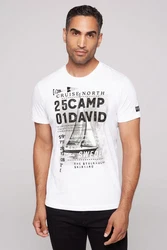 CAMP DAVID T-Shirt CRUISE NORTH Creme/Weiß
