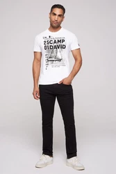 CAMP DAVID T-Shirt CRUISE NORTH Creme/Weiß