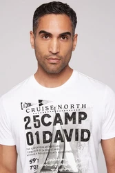 CAMP DAVID T-Shirt CRUISE NORTH Creme/Weiß