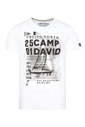 CAMP DAVID T-Shirt CRUISE NORTH Creme/Weiß