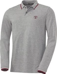Chiemsee Langarm-Poloshirt Grau/Dunkelrot/Rot/Bordeaux