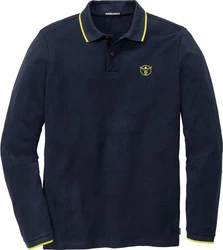 Chiemsee Langarm-Poloshirt Dunkelblau/Blau