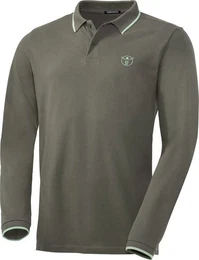 Langarm-Poloshirt aus formstabilem Baumwoll-Piqu