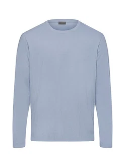 Hanro Longsleeve Living Shirts Blau/Hellblau Hanro Longsleeve Living Shirts Blau/Hellblau