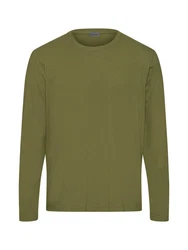 Hanro Longsleeve Living Shirts Dunkelgrün/Khaki