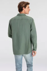 BOSS ORANGE Hemdjacke Locky_2_M mit Brusttaschen Grün/Dunkelgrün/Hellgrün