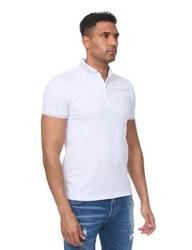 Denim Distriqt Poloshirt Modernes Sommerliches Herren Poloshirt mit feinen Details Wei