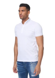 Denim Distriqt Poloshirt Modernes Sommerliches Herren Poloshirt mit feinen Details Wei