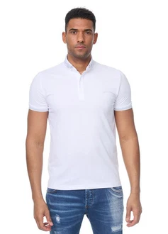 Denim Distriqt Poloshirt Modernes Sommerliches Herren Poloshirt mit feinen Details Wei Denim Distriqt Poloshirt Modernes Sommerliches Herren Poloshirt mit feinen Details Wei