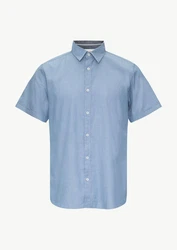 s.Oliver Kurzarmhemd Slim Fit Blau/Hellblau