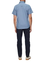 s.Oliver Kurzarmhemd Slim Fit Blau/Hellblau