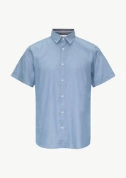 s.Oliver Kurzarmhemd Slim Fit Blau/Hellblau