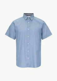 Kurzarmhemd Slim Fit: Kurzarmhemd mit Chambray-Details