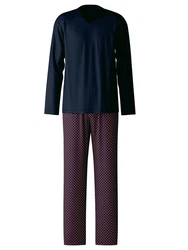 CALIDA Pyjama Special Herren Dunkelblau/Lila/Fliederfarben
