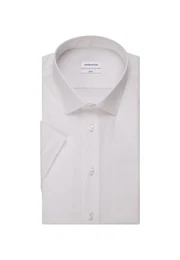 Businesshemd Slim Slim Kurzarm Kentkragen Uni