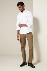 Next Stretch-Hose Straight Fit Jeans-Stil Khaki/Beige