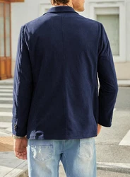 JMIERR Anzugsakko Retro Sakko Freizeit Blazer Dunkelblau/Hellblau