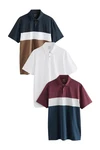 Next Poloshirt Poloshirts aus Jersey im 3er-Pack 