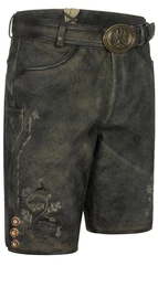 Nbler Trachtenlederhose Lederhose kurz RV Christian ZIP in Torf von Nbler