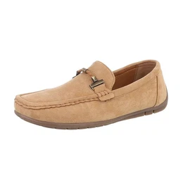 Herren Mokassins Freizeit Slipper (87106490) Flach Slipper in Camel