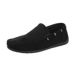 Herren Mokassins Freizeit Sneaker (87106522) Flach Freizeitschuhe in Schwarz