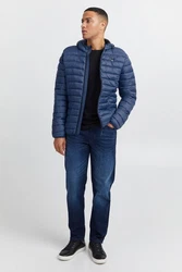 Blend Blouson Leichte Steppjacke Wattierte Basic Übergangsjacke mit Kapuze (4591) Dunkelblau/Blau/Hellblau