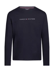 Tommy Hilfiger Underwear Langarmshirt LS TEE mit Logo-Schriftzug blau (desert sky)