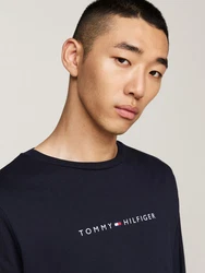 Tommy Hilfiger Underwear Langarmshirt LS TEE mit Logo-Schriftzug blau (desert sky)