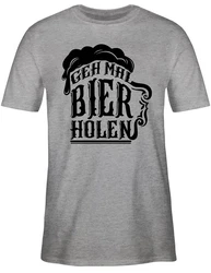 Shirtracer T-Shirt Geh mal Bier holen Party & Alkohol Herren schwarz