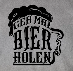 Shirtracer T-Shirt Geh mal Bier holen Party & Alkohol Herren schwarz